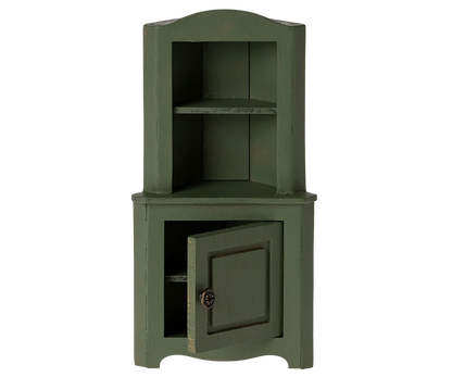 Dark Green Corner Cabinet