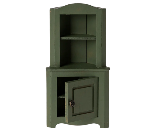 Dark Green Corner Cabinet