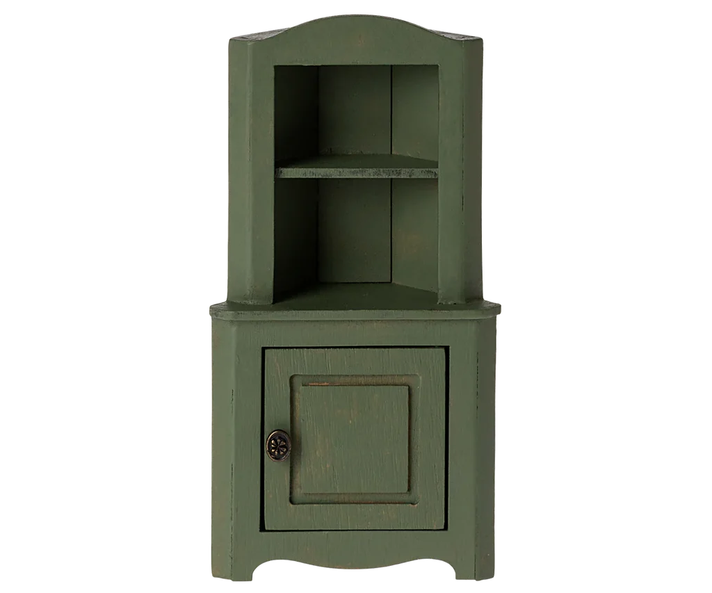 Dark Green Corner Cabinet