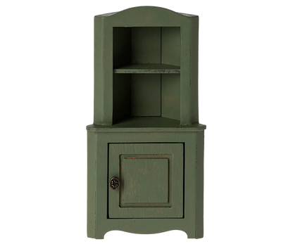Dark Green Corner Cabinet