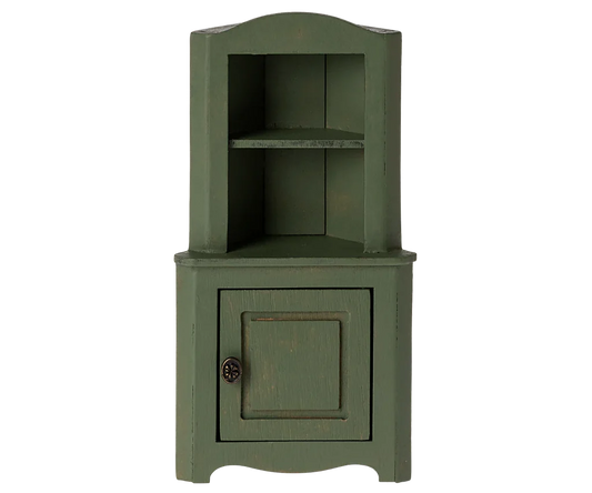Dark Green Corner Cabinet
