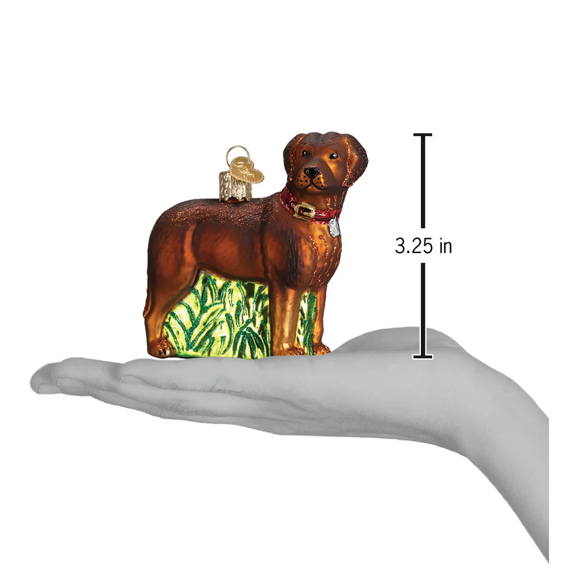 Standing Chocolate Lab Ornament
