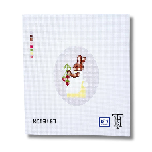 Girl Bunny Easter Egg Canvas