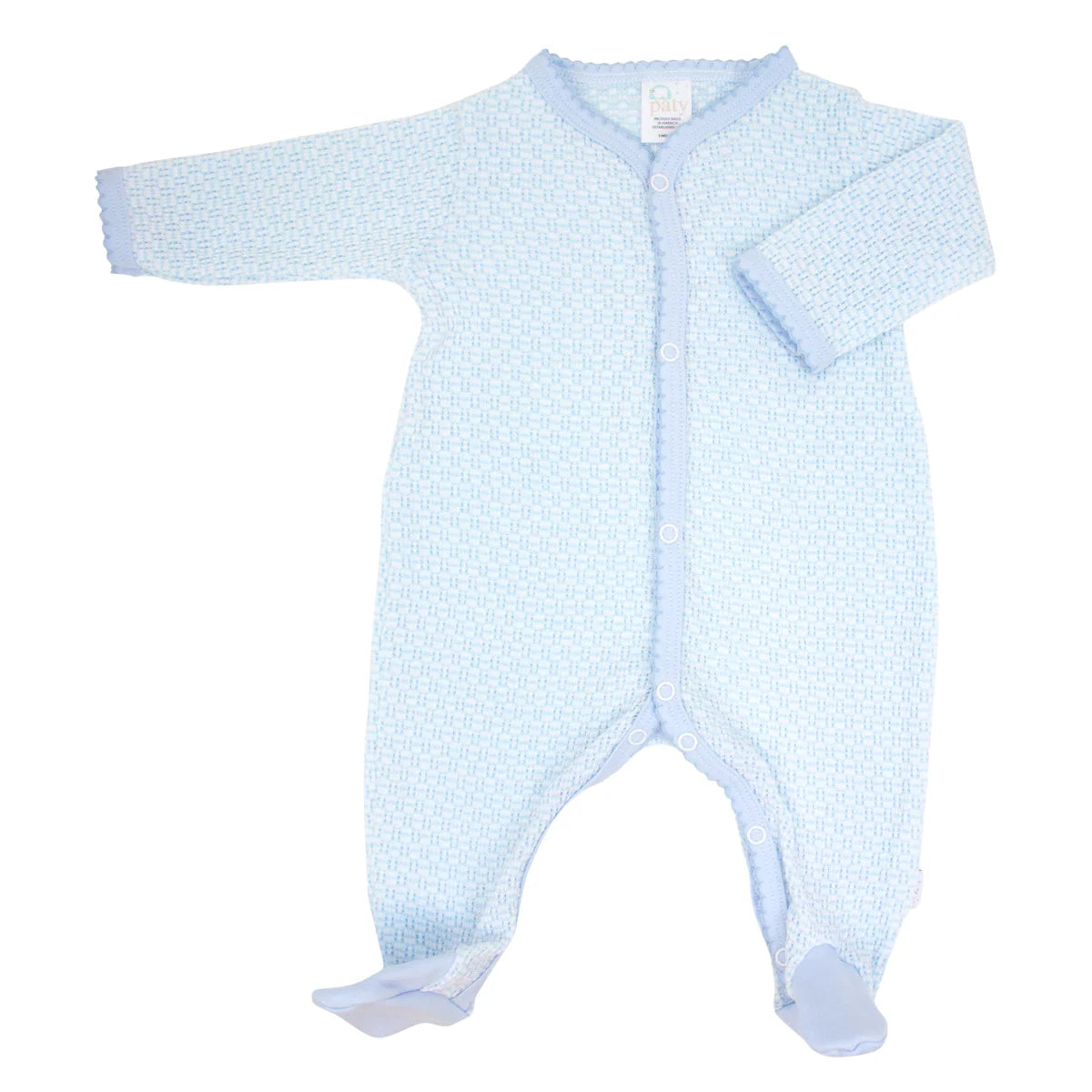 baby blue knit footie