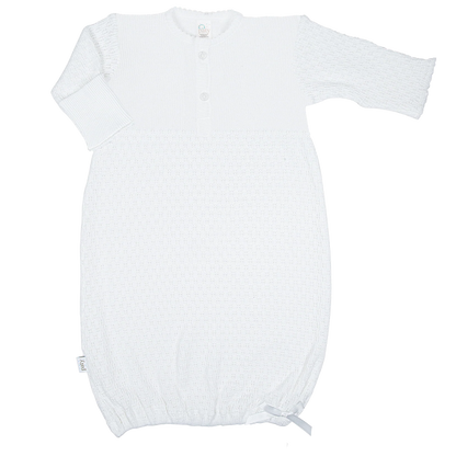 white baby gown