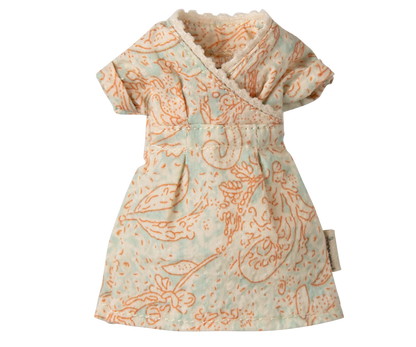 Patterned baby dress on a white background