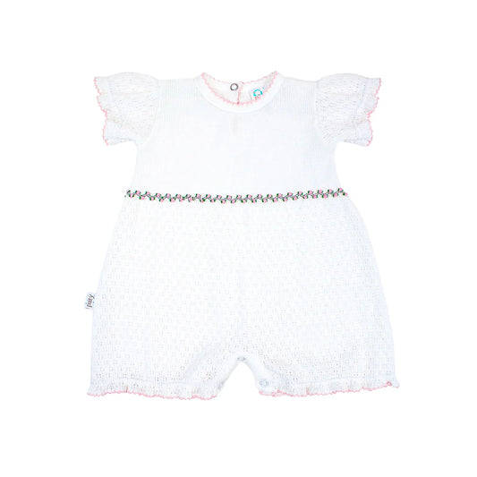 White Ruffle Hem Bubble - Ruth Collection