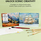 Landscape Themed Watercolor Coloring Book