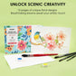 Floral Themed Watercolor Coloring Book