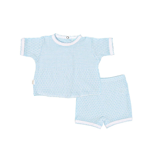 blue short set for baby