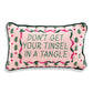 Tinsel in a Tangle Needlepoint Pillow