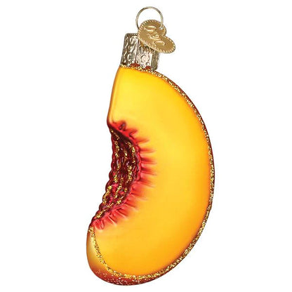 Old World Christmas Peach Slice Ornament 
