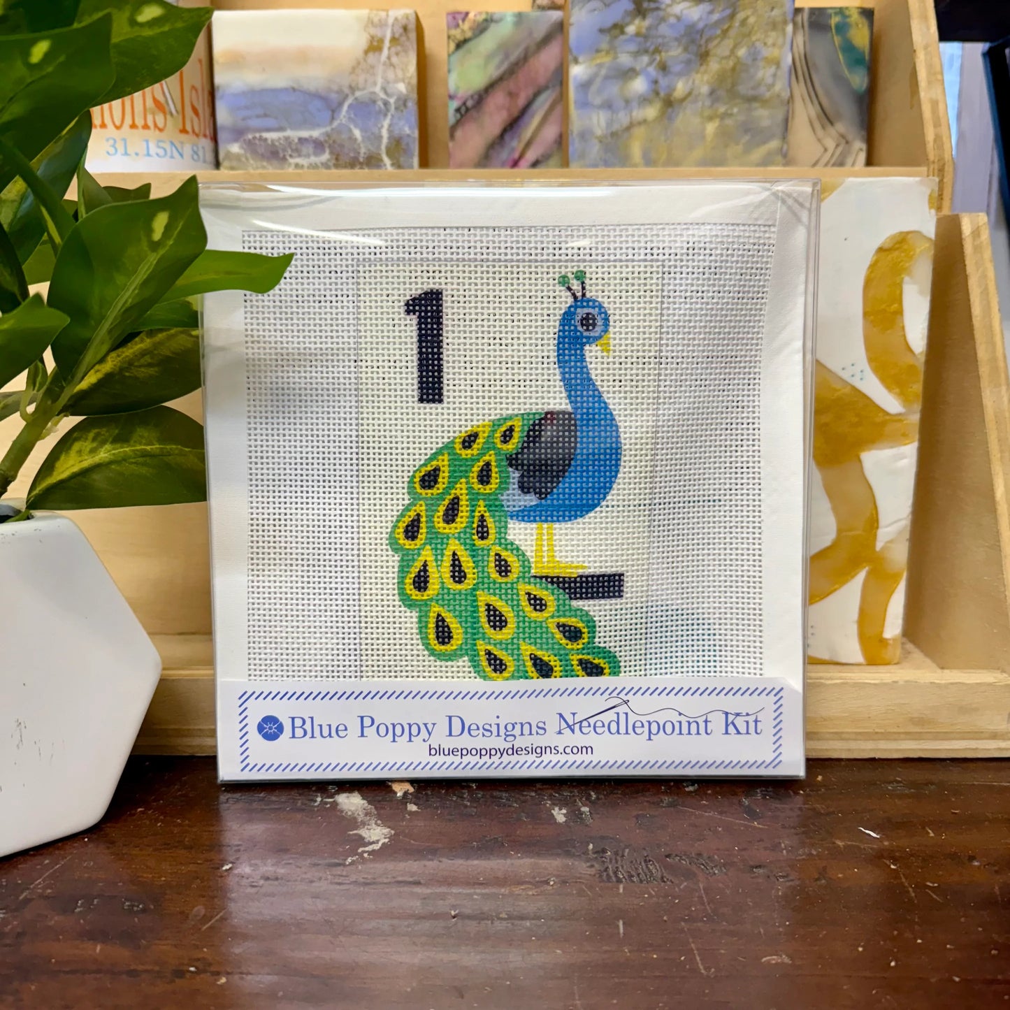 Blue Poppy Needlepoint Kit