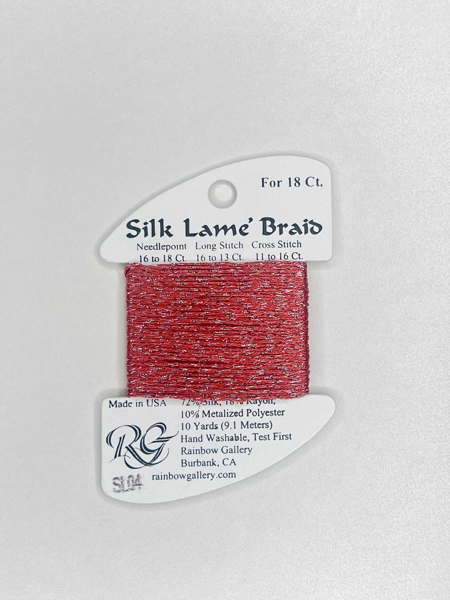 Silk Lamé Braid Card