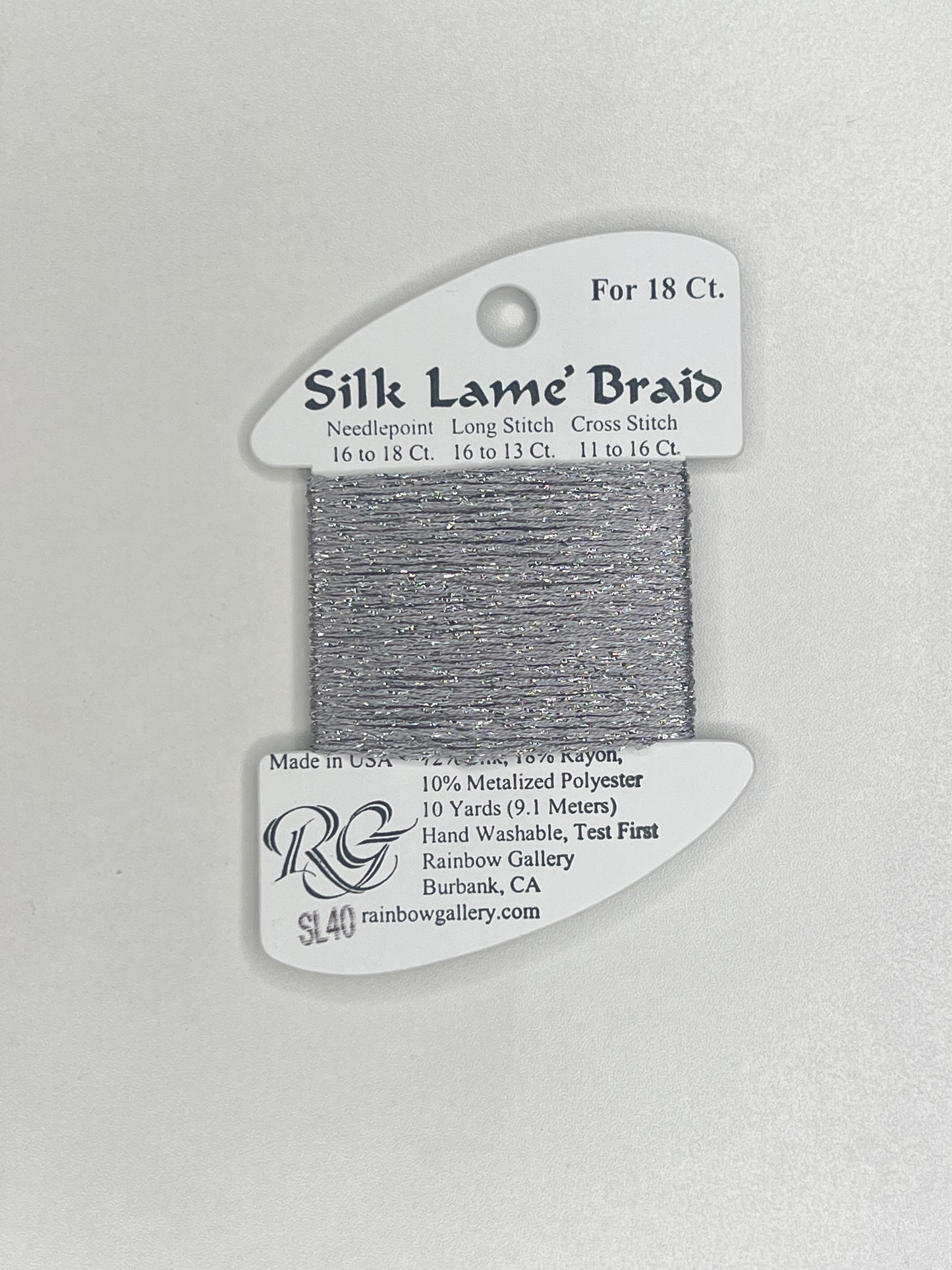 Silk Lamé Braid Card