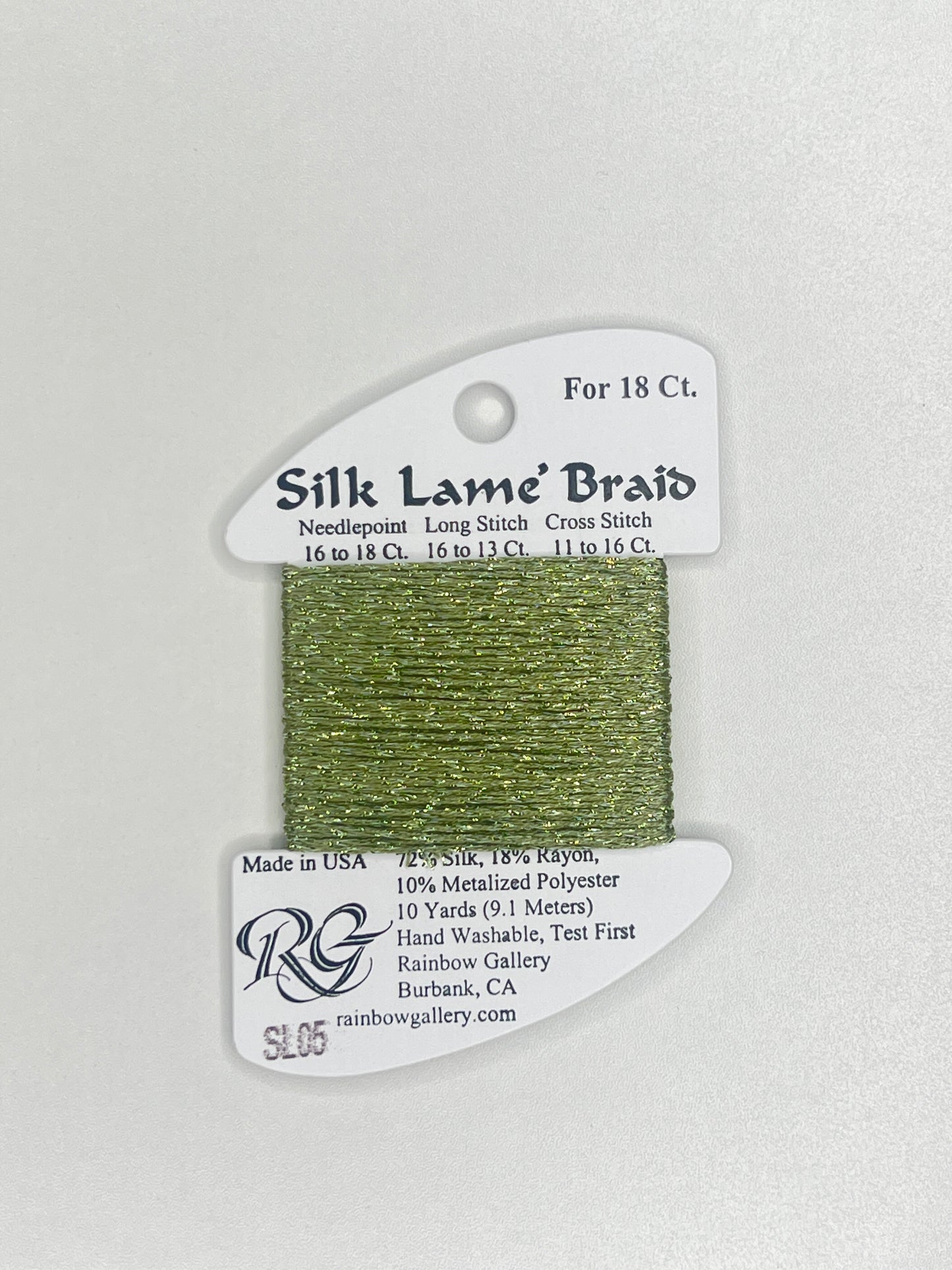 Silk Lamé Braid Card