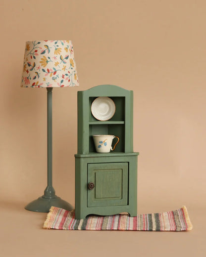 Dark Green Corner Cabinet