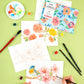 Floral Themed Watercolor Coloring Book