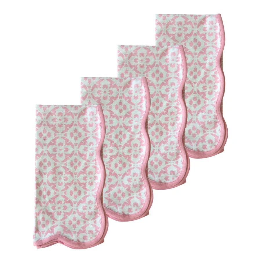 Laura Park Scalloped Dinner Napkins S/4