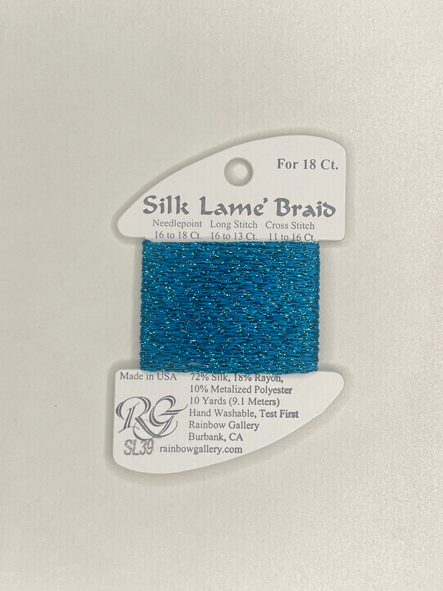 Silk Lamé Braid Card