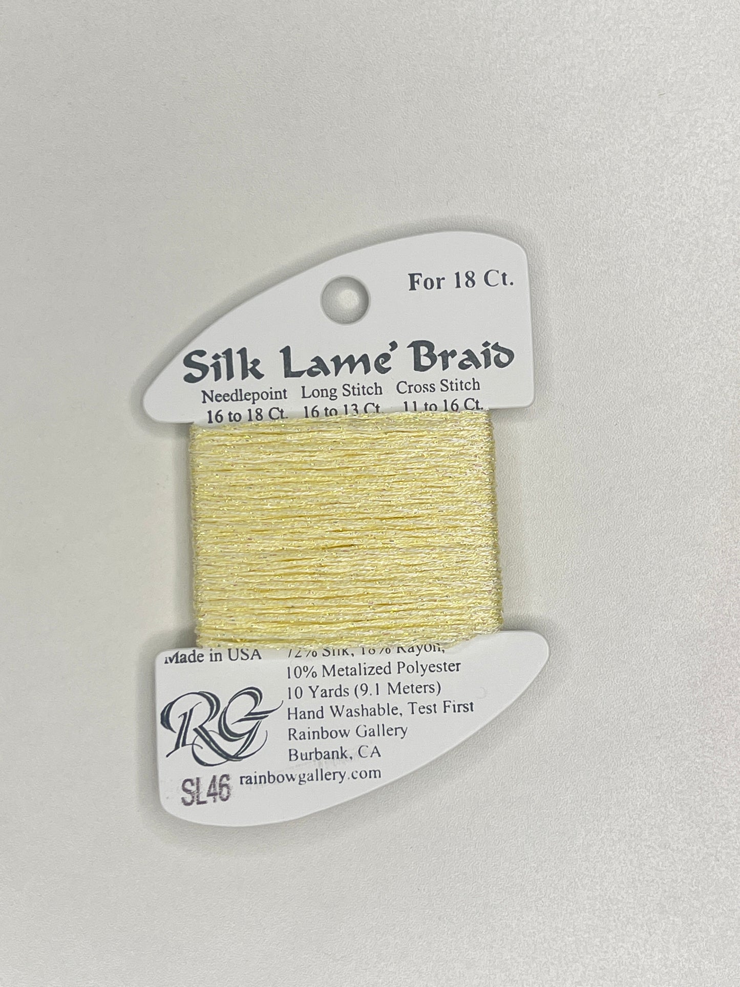 Silk Lamé Braid Card