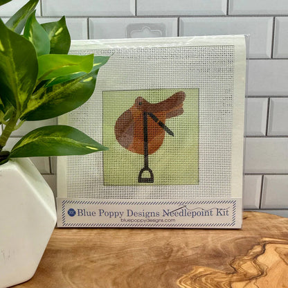 Blue Poppy Needlepoint Kit