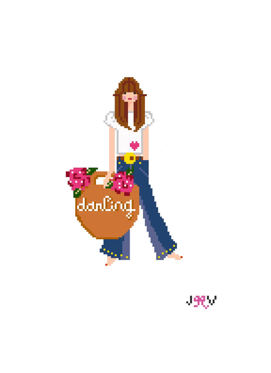 Jane Birkin Needlepoint Canvas