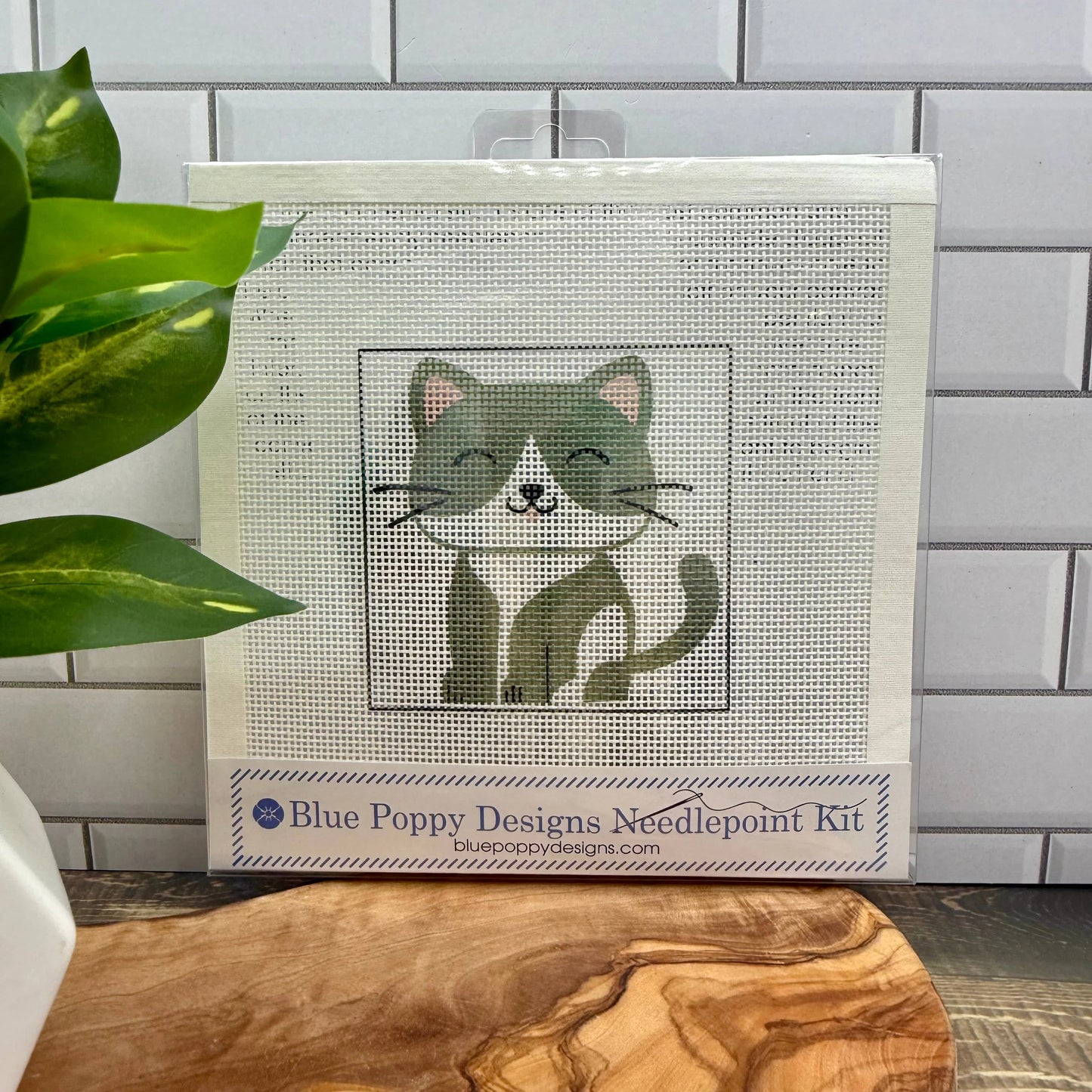 Blue Poppy Needlepoint Kit