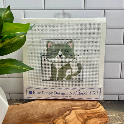 Blue Poppy Needlepoint Kit