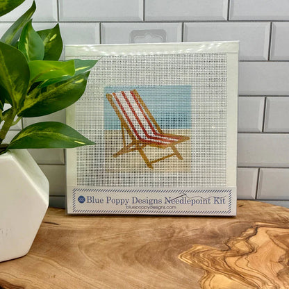 Blue Poppy Needlepoint Kit