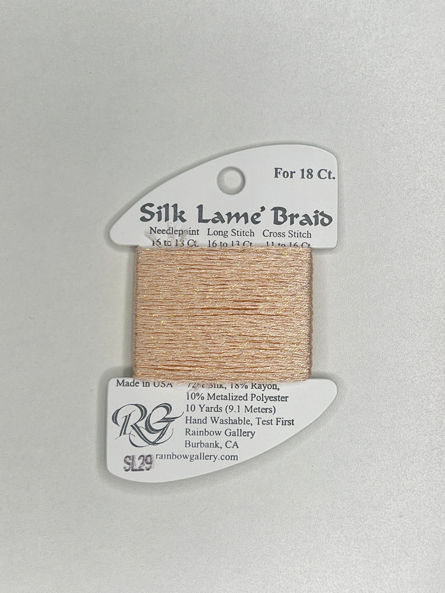 Silk Lamé Braid Card