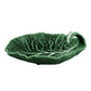 Green Cabbage Leaf with Curvature 9"