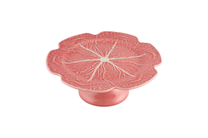 Pink floral design on a white background
