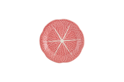 Sliced pink grapefruit on a white background