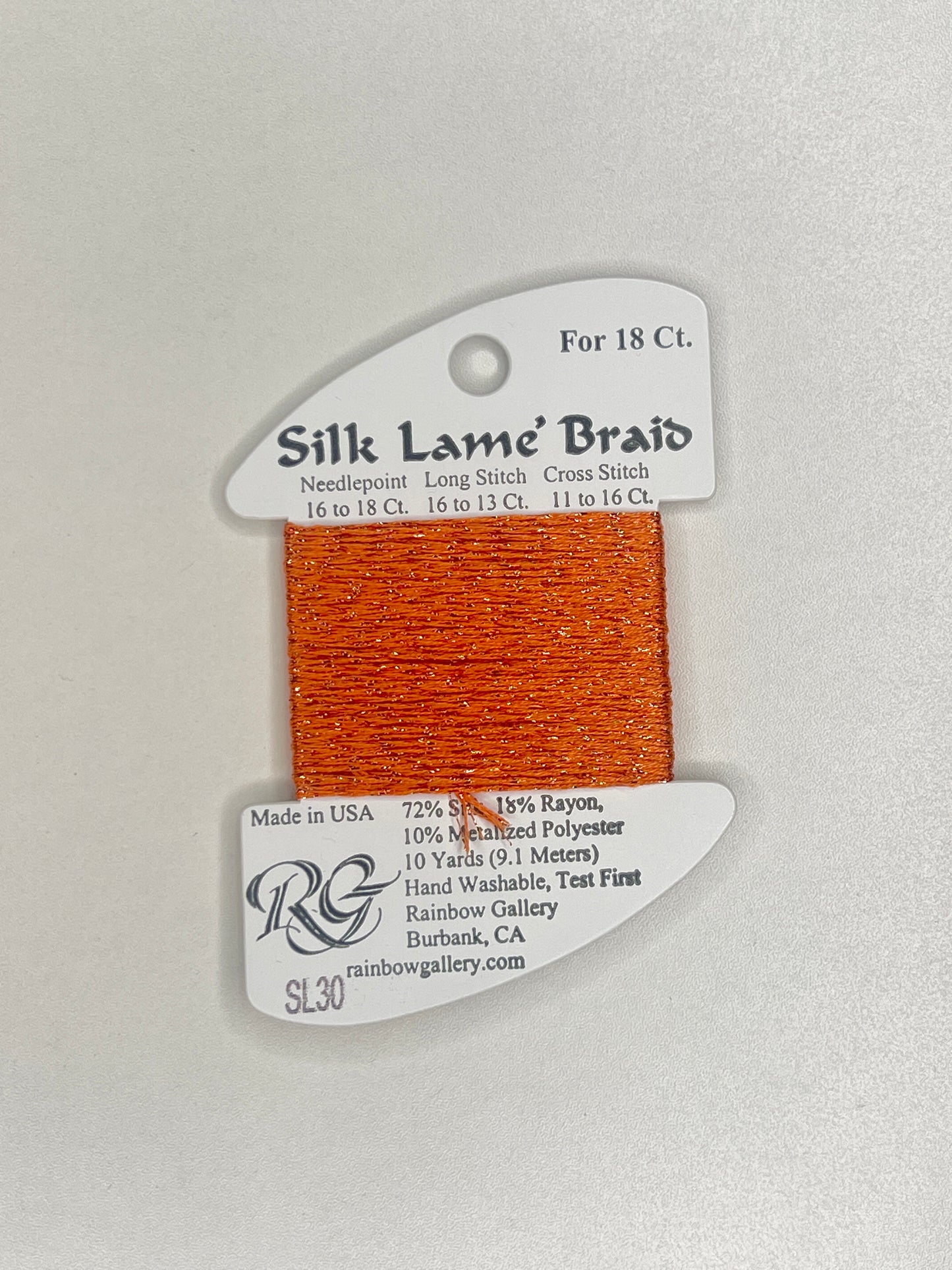 Silk Lamé Braid Card