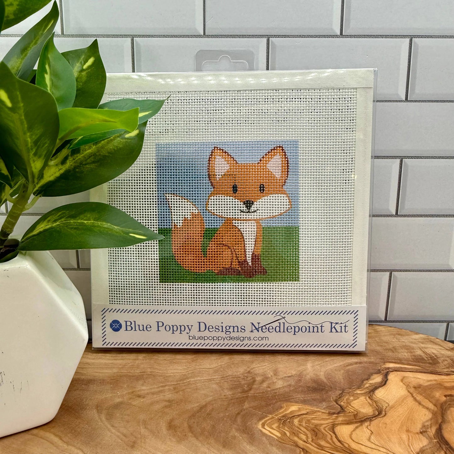 Blue Poppy Needlepoint Kit