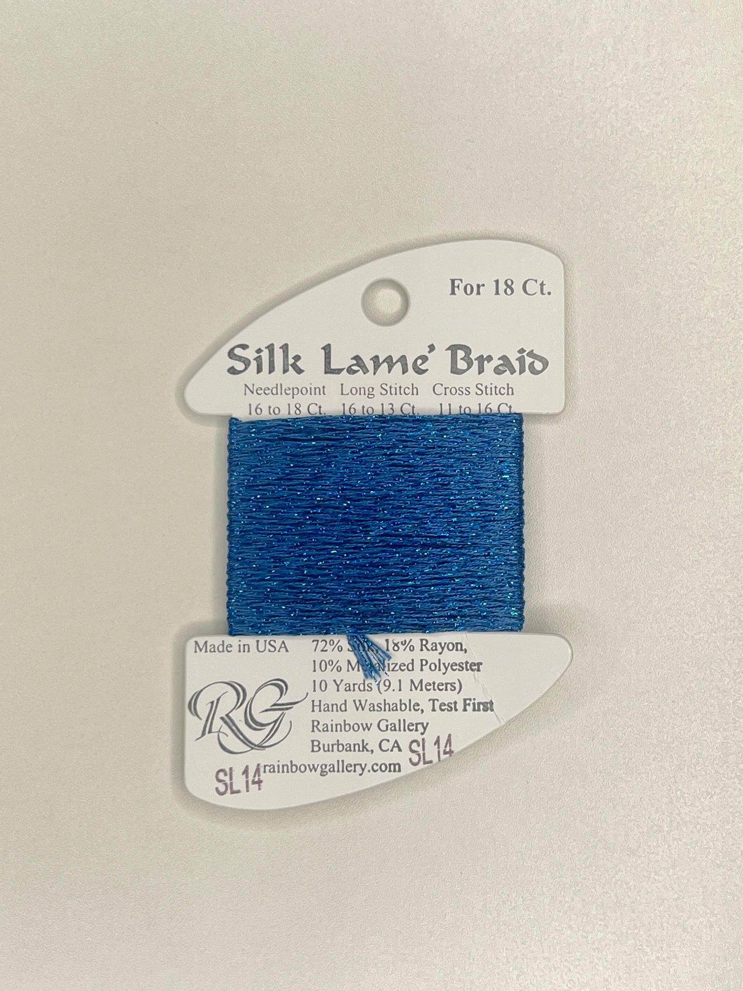 Silk Lamé Braid Card