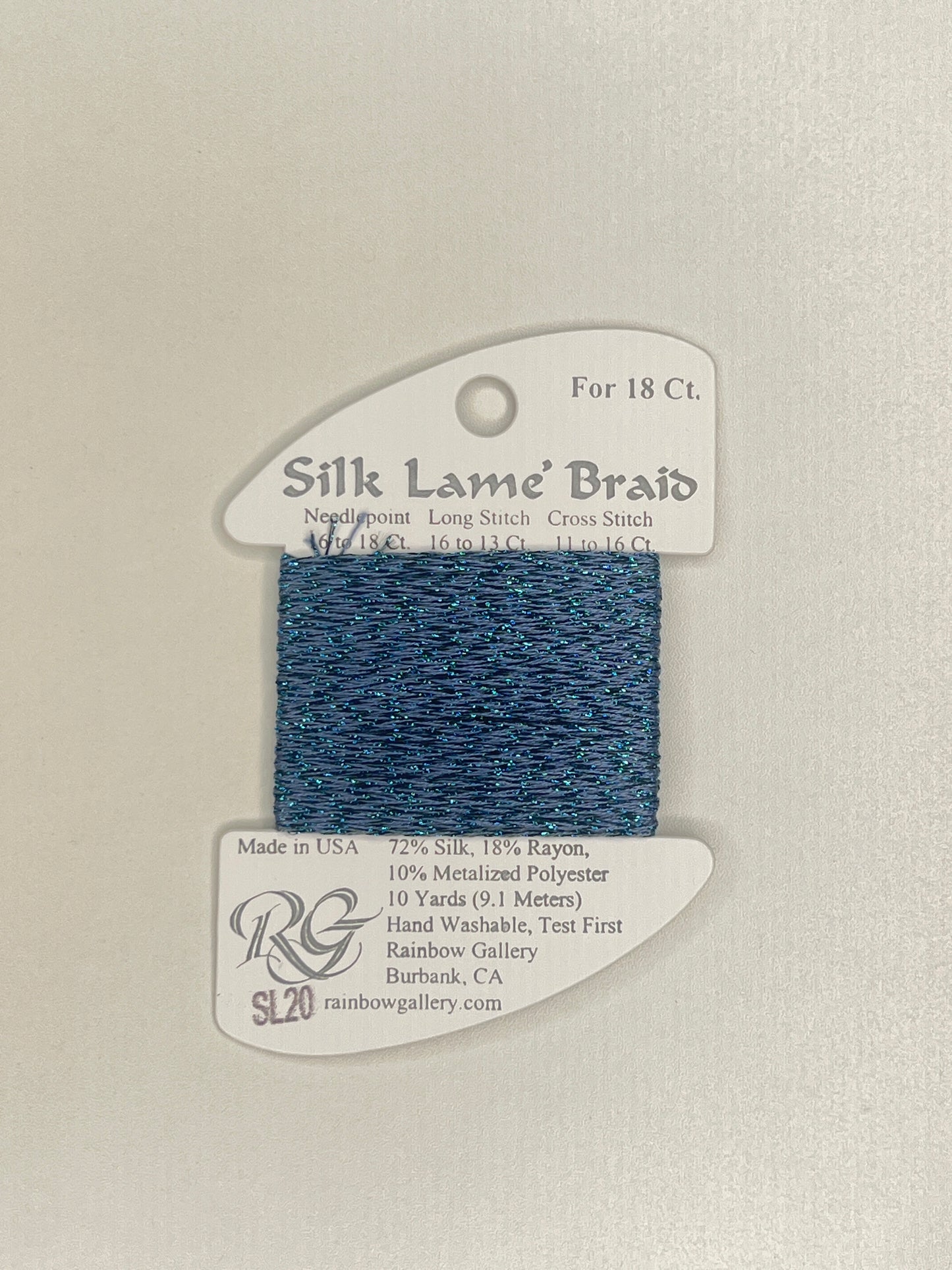 Silk Lamé Braid Card
