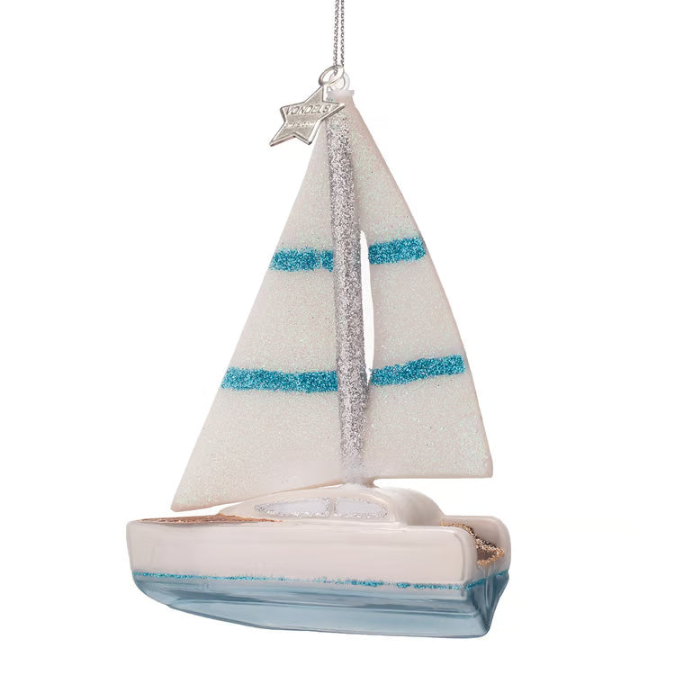 Opal Sailboat Ornament