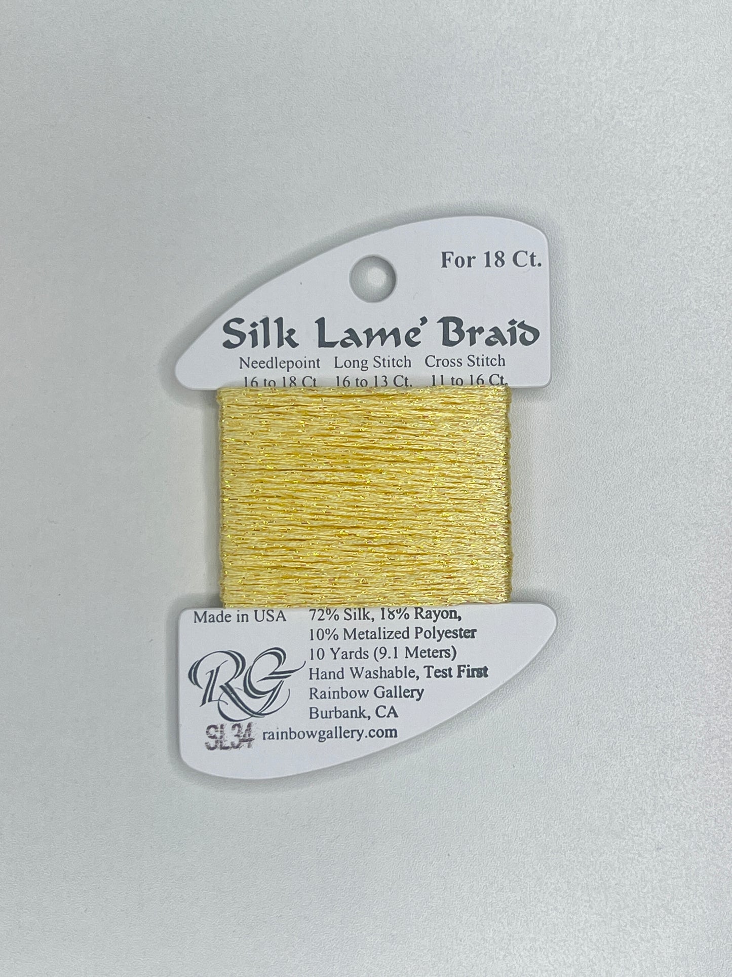 Silk Lamé Braid Card