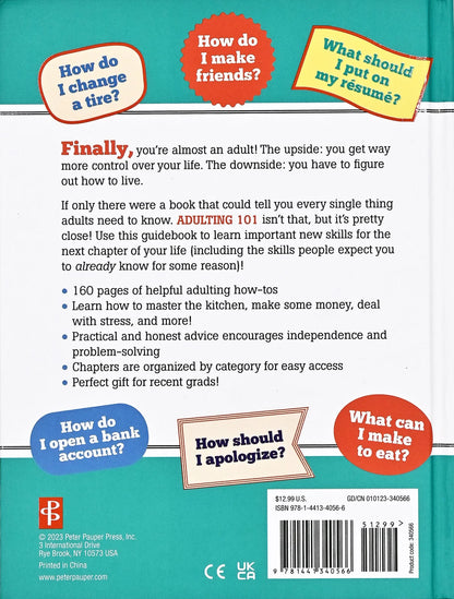 Adulting 101: Life Skills All Teens Should Know Peter Pauper Press