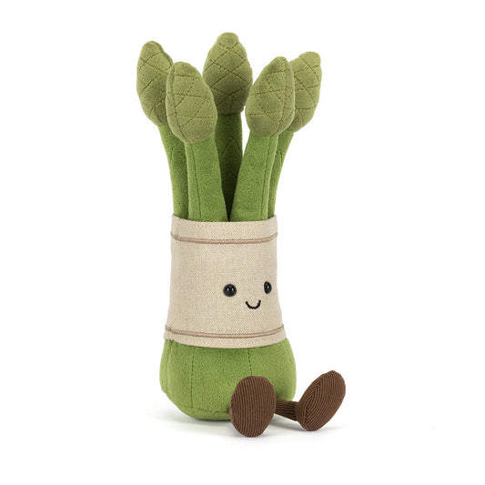 Plush toy tulip with a smiling face on a white background