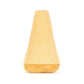 Yellow cone-shaped object on a white background