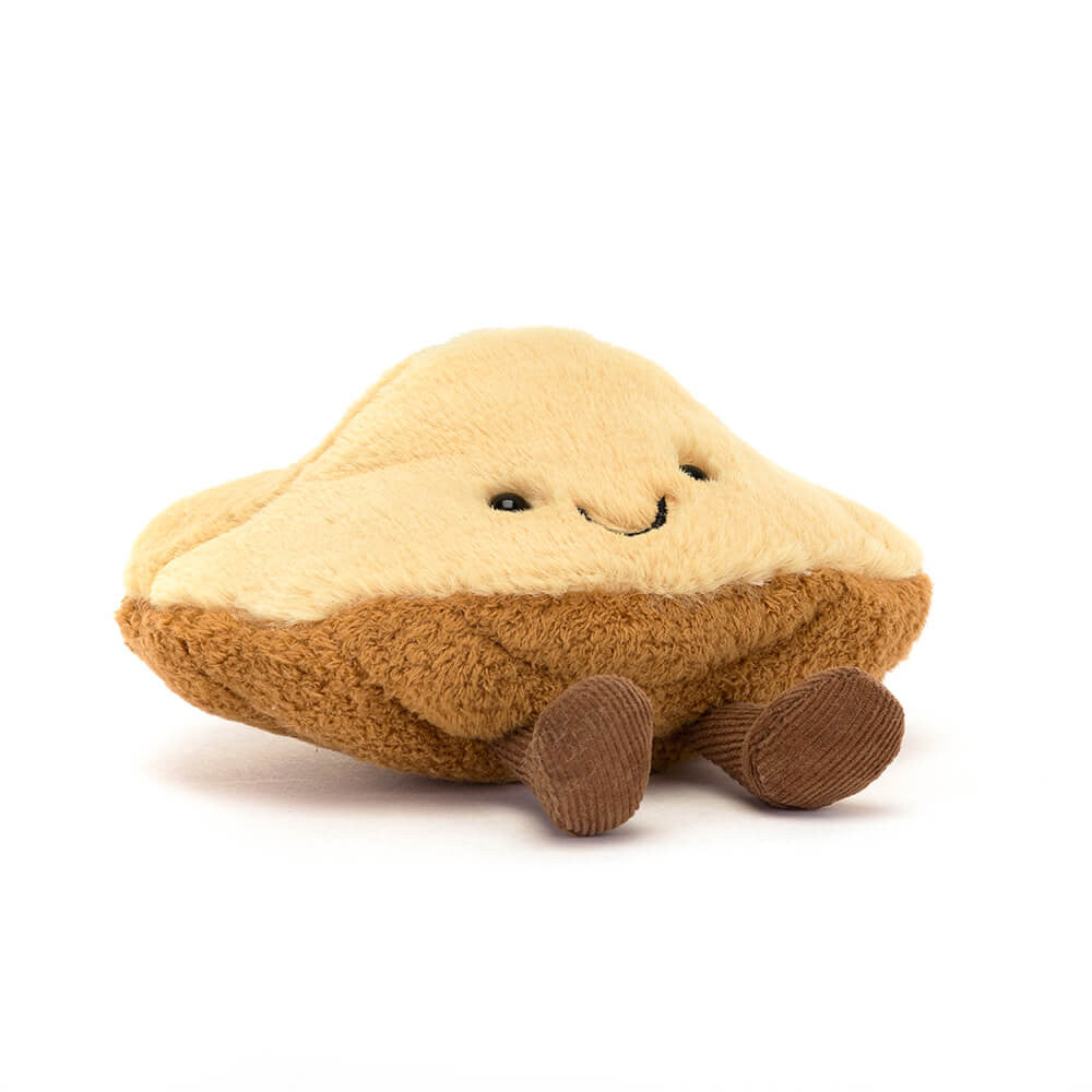 Plush cloud toy with a smiling face on a white background