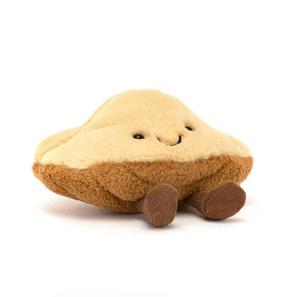 Plush cloud toy with a smiling face on a white background
