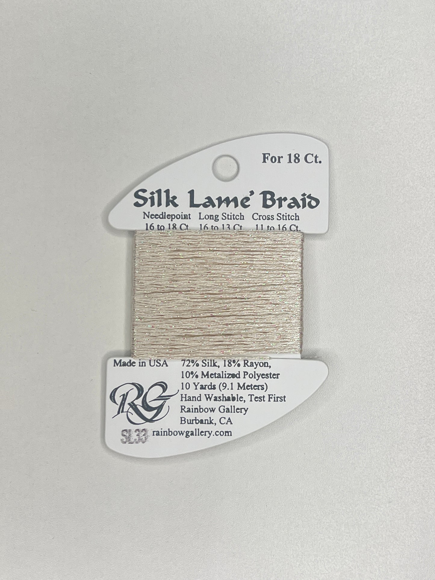 Silk Lamé Braid Card
