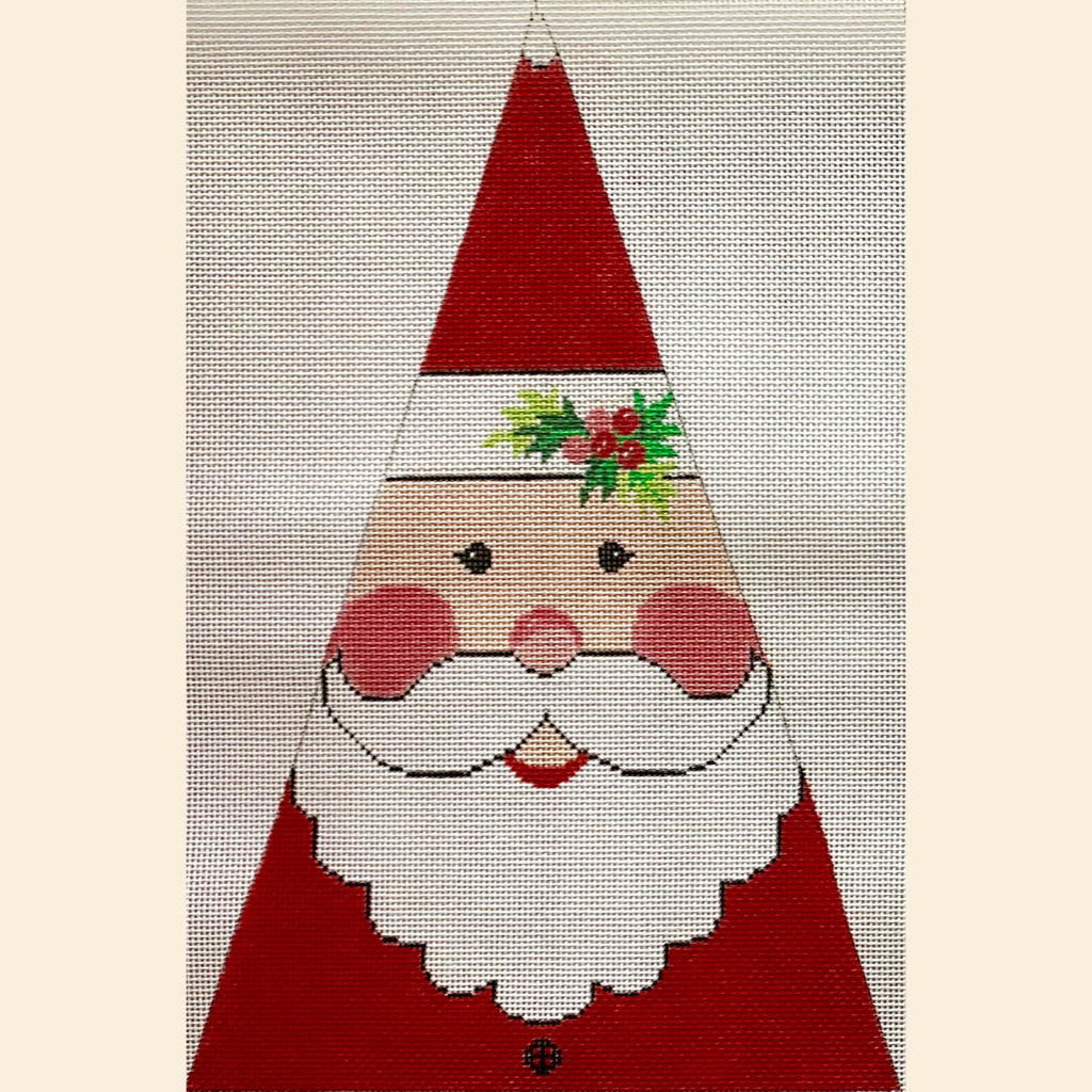 Decorative gnome with a red hat and white beard on a textured background