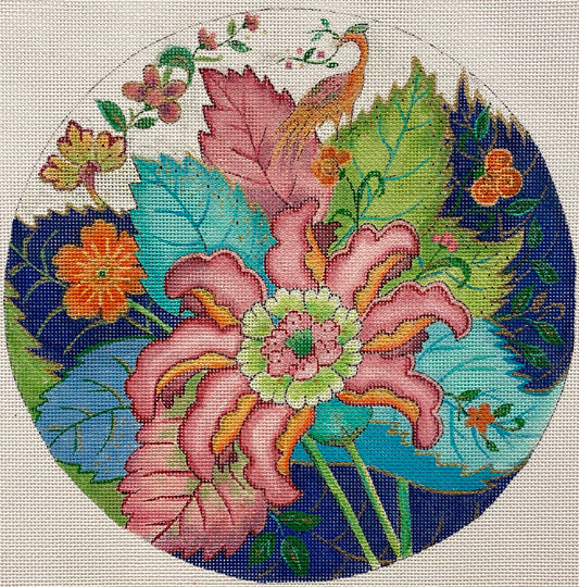 Tobacco Leaf Round Canvas