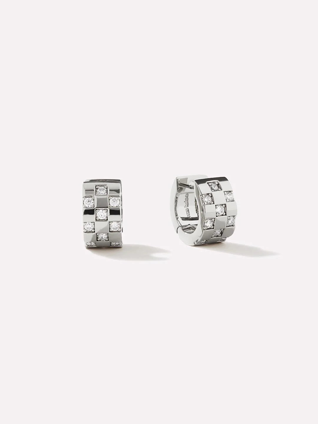 Eden Silver Pave Hoop Earrings