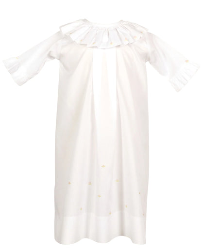 White dress with thin straps on a white background